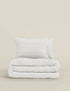 Cotton Blend Waffle Stripe Bedding Set